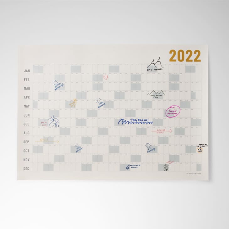 This WellDesigned Wall Calendar from Schoolhouse Doubles as Art